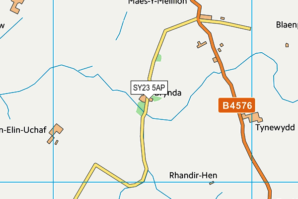 SY23 5AP map - OS VectorMap District (Ordnance Survey)