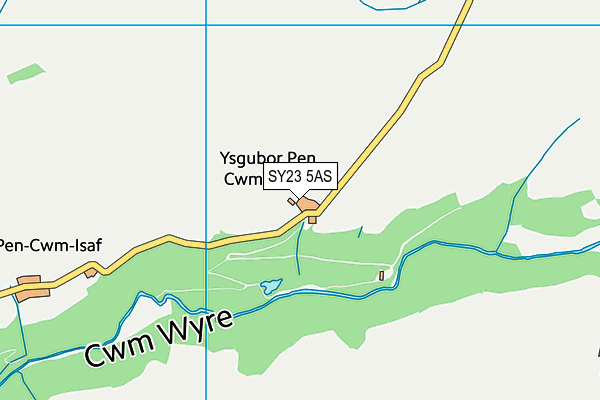 SY23 5AS map - OS VectorMap District (Ordnance Survey)