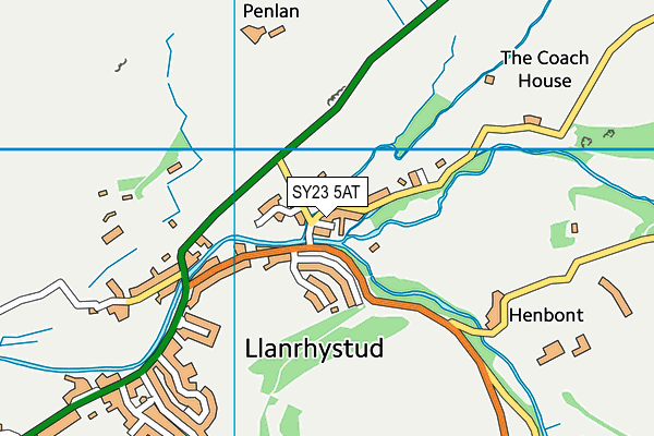 SY23 5AT map - OS VectorMap District (Ordnance Survey)