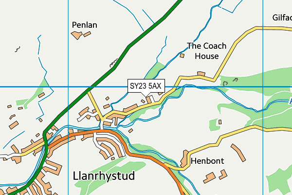 SY23 5AX map - OS VectorMap District (Ordnance Survey)