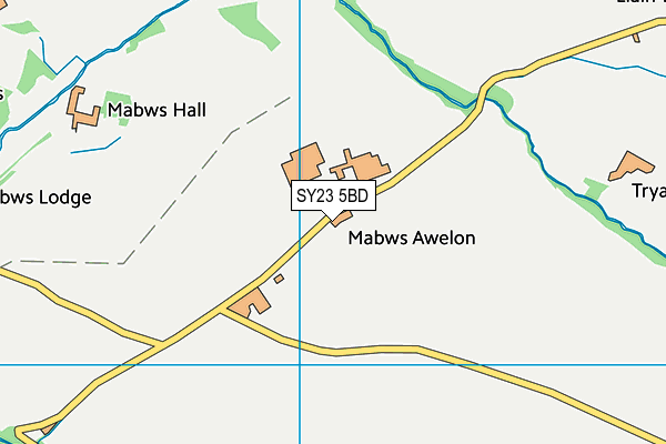 SY23 5BD map - OS VectorMap District (Ordnance Survey)
