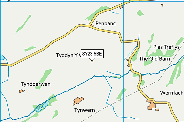 SY23 5BE map - OS VectorMap District (Ordnance Survey)