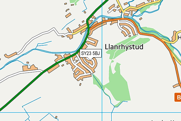 SY23 5BJ map - OS VectorMap District (Ordnance Survey)