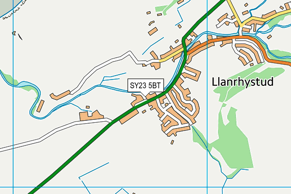 SY23 5BT map - OS VectorMap District (Ordnance Survey)