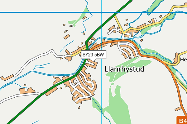 SY23 5BW map - OS VectorMap District (Ordnance Survey)