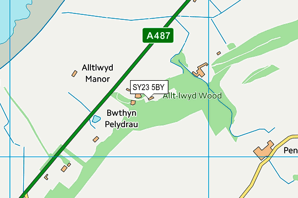 SY23 5BY map - OS VectorMap District (Ordnance Survey)