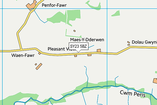 SY23 5BZ map - OS VectorMap District (Ordnance Survey)