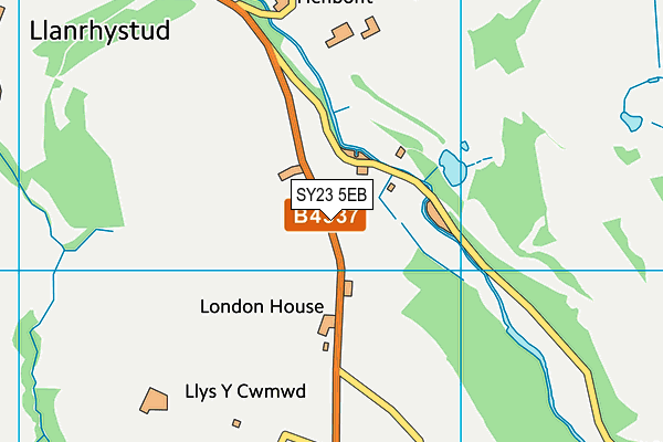 SY23 5EB map - OS VectorMap District (Ordnance Survey)