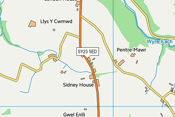 SY23 5ED map - OS VectorMap District (Ordnance Survey)