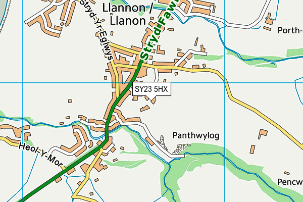 Ysgol Llannon map (SY23 5HX) - OS VectorMap District (Ordnance Survey)