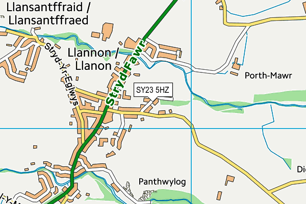 SY23 5HZ map - OS VectorMap District (Ordnance Survey)