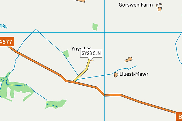 SY23 5JN map - OS VectorMap District (Ordnance Survey)