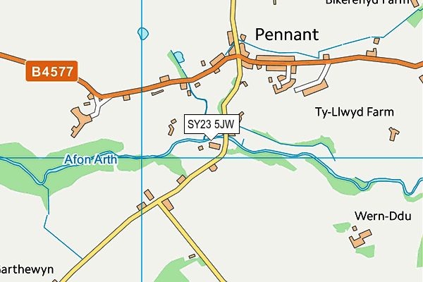 SY23 5JW map - OS VectorMap District (Ordnance Survey)