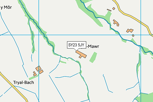 SY23 5JY map - OS VectorMap District (Ordnance Survey)