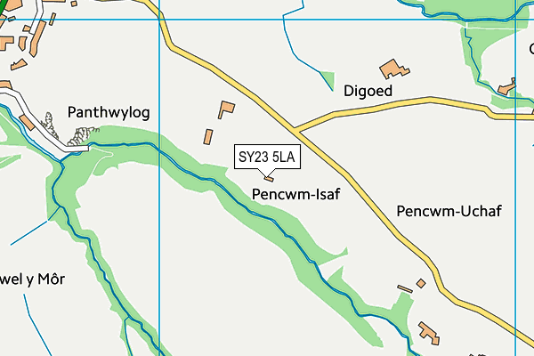 SY23 5LA map - OS VectorMap District (Ordnance Survey)