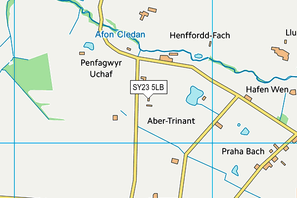 SY23 5LB map - OS VectorMap District (Ordnance Survey)