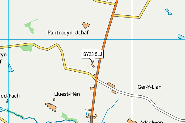 SY23 5LJ map - OS VectorMap District (Ordnance Survey)