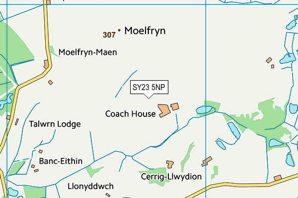 SY23 5NP map - OS VectorMap District (Ordnance Survey)