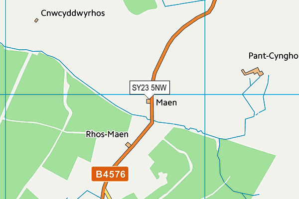 SY23 5NW map - OS VectorMap District (Ordnance Survey)