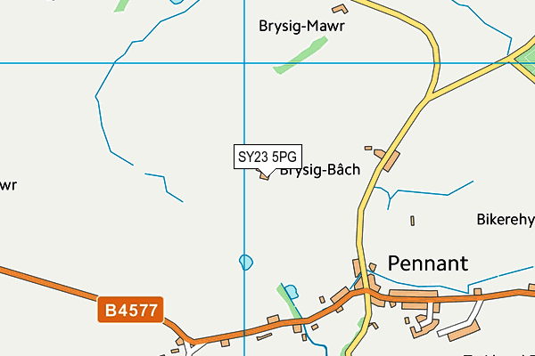 SY23 5PG map - OS VectorMap District (Ordnance Survey)