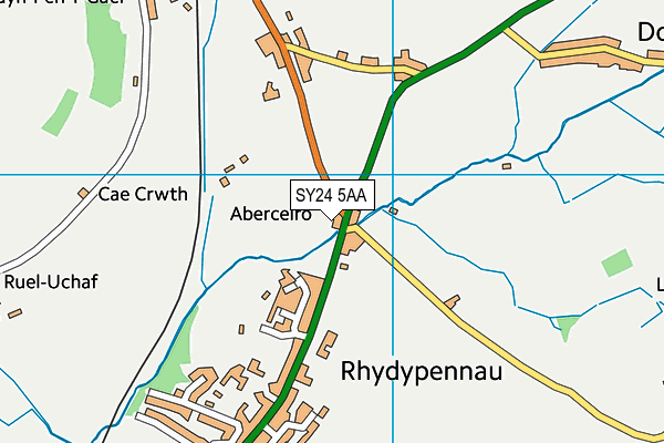 SY24 5AA map - OS VectorMap District (Ordnance Survey)