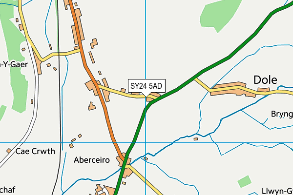 SY24 5AD map - OS VectorMap District (Ordnance Survey)