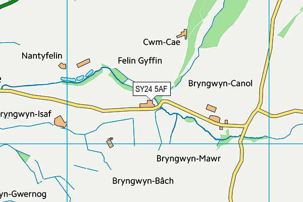 SY24 5AF map - OS VectorMap District (Ordnance Survey)