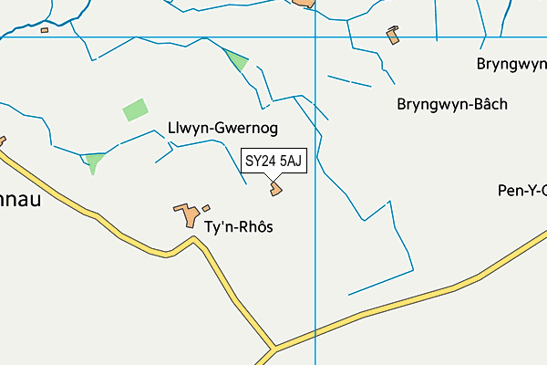 SY24 5AJ map - OS VectorMap District (Ordnance Survey)
