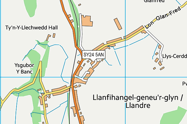 SY24 5AN map - OS VectorMap District (Ordnance Survey)