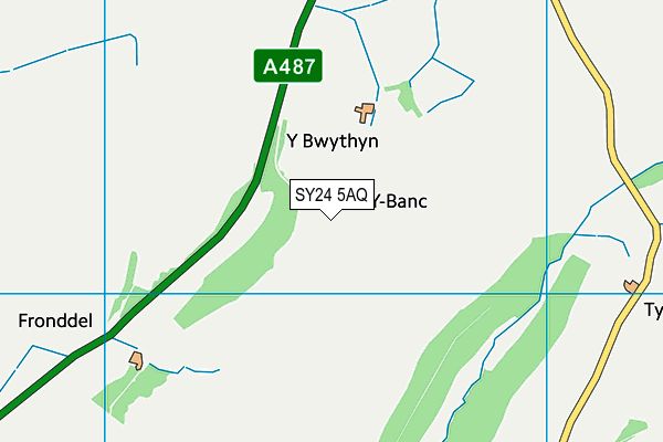 SY24 5AQ map - OS VectorMap District (Ordnance Survey)