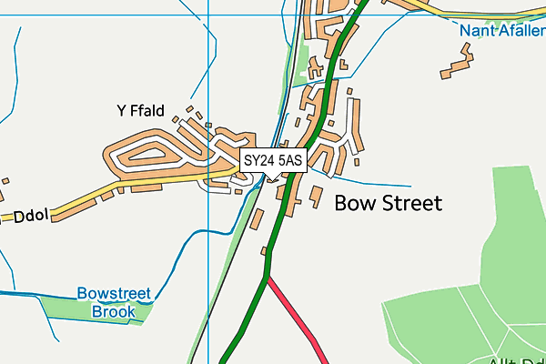 SY24 5AS map - OS VectorMap District (Ordnance Survey)