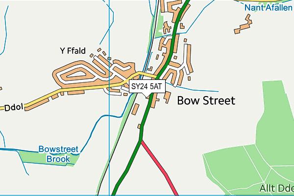 SY24 5AT map - OS VectorMap District (Ordnance Survey)