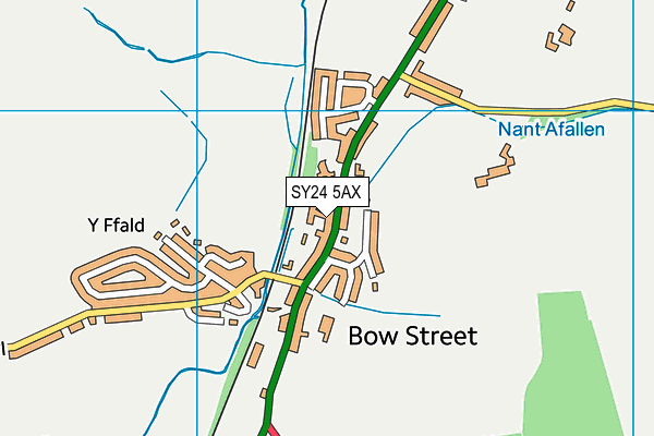 SY24 5AX map - OS VectorMap District (Ordnance Survey)