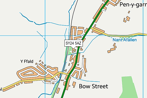 SY24 5AZ map - OS VectorMap District (Ordnance Survey)