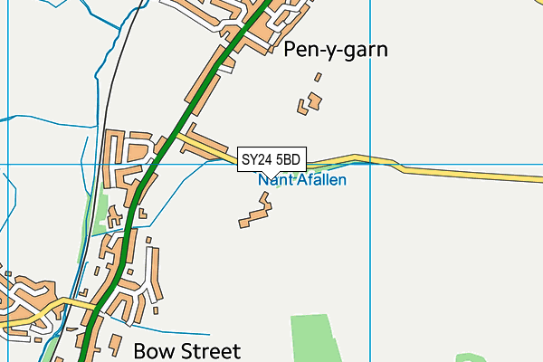 SY24 5BD map - OS VectorMap District (Ordnance Survey)