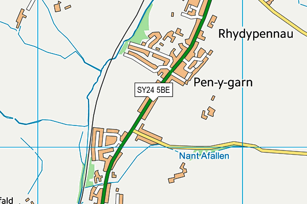 SY24 5BE map - OS VectorMap District (Ordnance Survey)