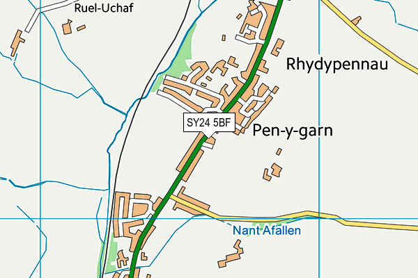 SY24 5BF map - OS VectorMap District (Ordnance Survey)