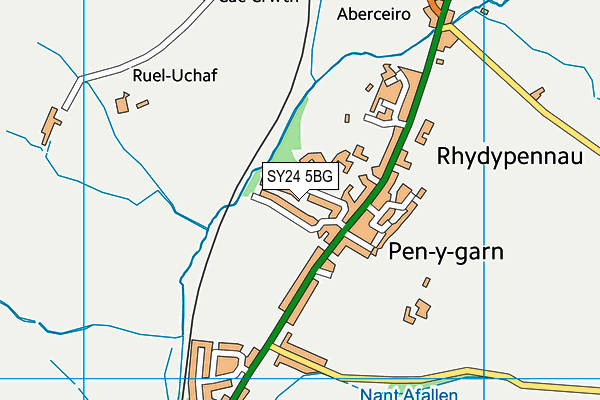 SY24 5BG map - OS VectorMap District (Ordnance Survey)