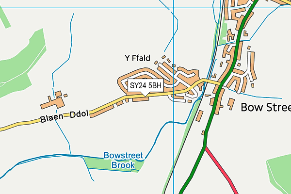 SY24 5BH map - OS VectorMap District (Ordnance Survey)