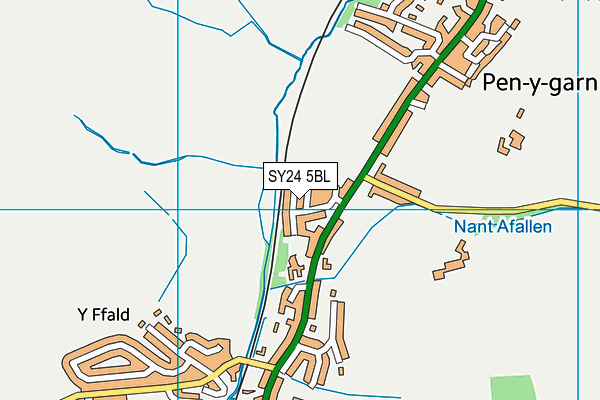 SY24 5BL map - OS VectorMap District (Ordnance Survey)