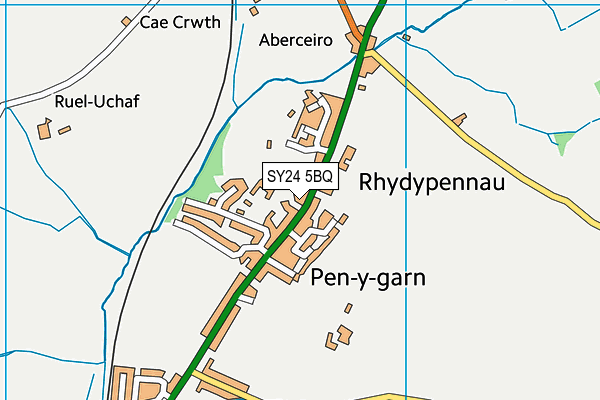 SY24 5BQ map - OS VectorMap District (Ordnance Survey)