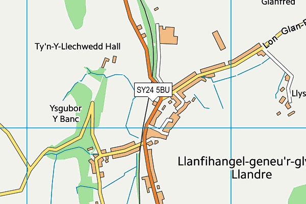 SY24 5BU map - OS VectorMap District (Ordnance Survey)