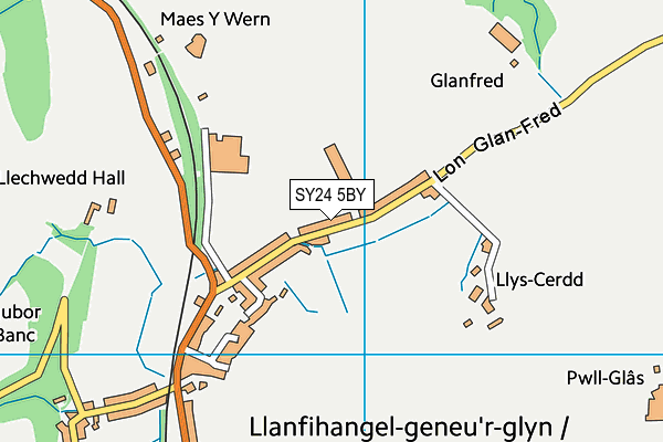 SY24 5BY map - OS VectorMap District (Ordnance Survey)