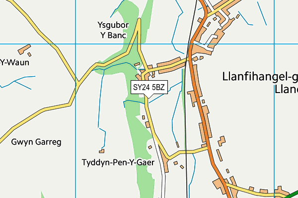 SY24 5BZ map - OS VectorMap District (Ordnance Survey)