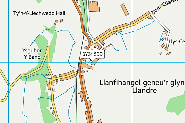 SY24 5DD map - OS VectorMap District (Ordnance Survey)