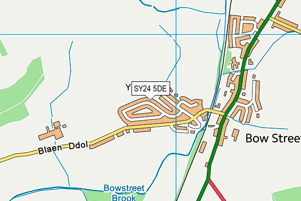 SY24 5DE map - OS VectorMap District (Ordnance Survey)