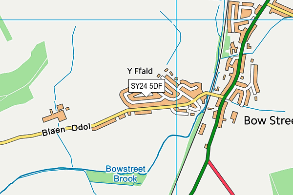 SY24 5DF map - OS VectorMap District (Ordnance Survey)