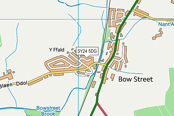 SY24 5DG map - OS VectorMap District (Ordnance Survey)