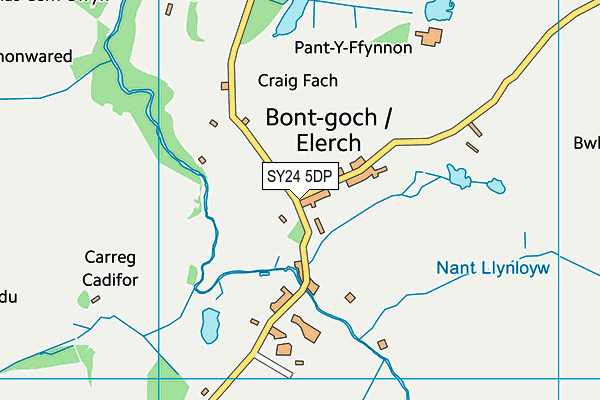 SY24 5DP map - OS VectorMap District (Ordnance Survey)