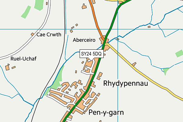 SY24 5DQ map - OS VectorMap District (Ordnance Survey)